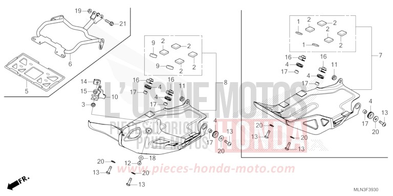 SKID PLATE de Africa Twin MAT BALLISTIC BLACK METALLIC (NHA86) 2024